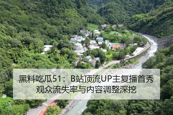 黑料吃瓜51：B站顶流UP主复播首秀观众流失率与内容调整深挖